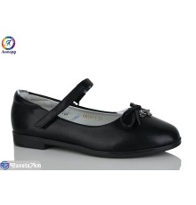 Балетки дитячі на весну/осінь (8 пар р.32-37) чорний  "Леопард"