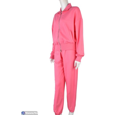 Спортивний костюм жіночий на весну/осінь (3 шт. р.сетка S-L) рожевий  "Mirella"