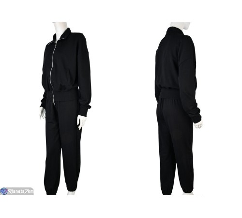 Спортивний костюм жіночий на весну/осінь (3 шт. р.сетка S-L) чорний  "Mirella"