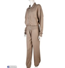 Спортивний костюм жіночий на весну/осінь (3 шт. р.сетка S-L) коричневий  "Mirella"