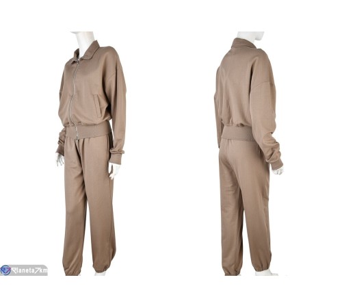 Спортивний костюм жіночий на весну/осінь (3 шт. р.сетка S-L) коричневий  "Mirella"