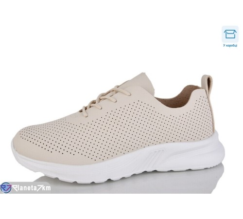 Кросівки жіночі на весну/осінь (8 пар р.36-41) бежевий  "CLAN"