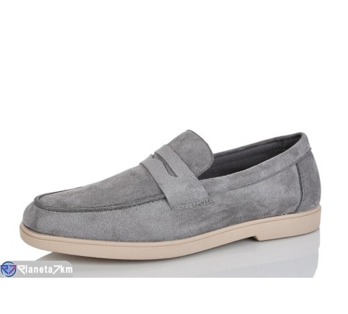 Туфлі чоловічі на весну/осінь (8 пар р.40-45) сірий  "Fudian"