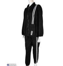 Спортивний костюм жіночий на весну/осінь (3 шт. р.сетка XL-3XL) чорний  "Mirella"