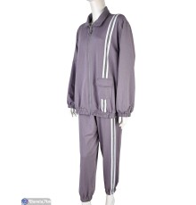 Спортивний костюм жіночий на весну/осінь (3 шт. р.сетка XL-3XL) сірий  "Mirella"