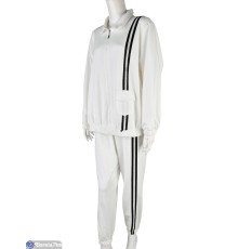 Спортивний костюм жіночий на весну/осінь (3 шт. р.сетка XL-3XL) білий  "Mirella"