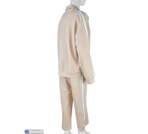 Спортивний костюм жіночий на весну/осінь (3 шт. р.сетка M-XL) бежевий  "Mirella"