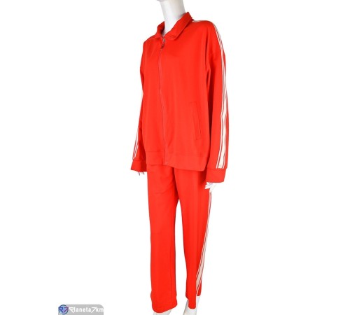 Спортивний костюм жіночий на весну/осінь (3 шт. р.сетка M-XL) червоний  "Mirella"