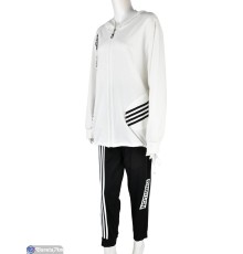 Спортивний костюм жіночий на весну/осінь (3 шт. р.сетка XL-3XL) білий  "Mirella"
