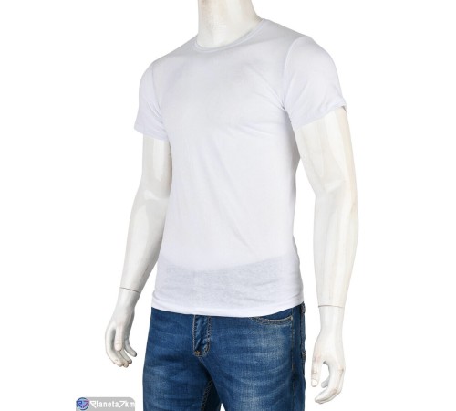 Футболка чоловіча на літо (5 шт. р.сетка M-3XL) білий  "VERONIKA"