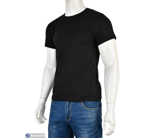 Футболка чоловіча на літо (5 шт. р.сетка M-3XL) чорний  "VERONIKA"