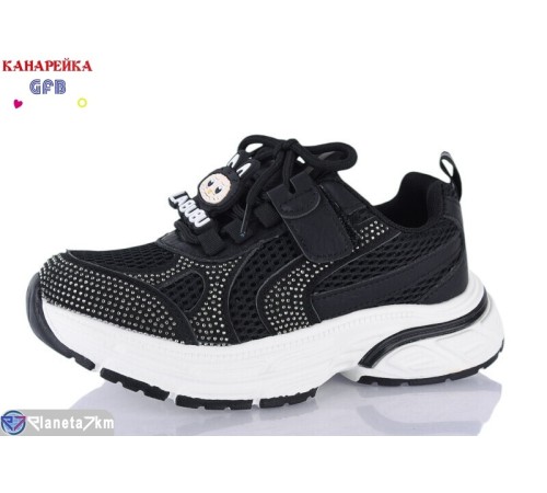 Дитячі кросівки на весну/осінь (8 пар р.32-37) чорний  "GFB-Канарейка"
