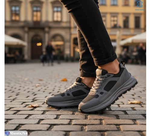 Кросівки чоловічі на весну/осінь (6 пар р.46-48) сірий  "KULIBABA"