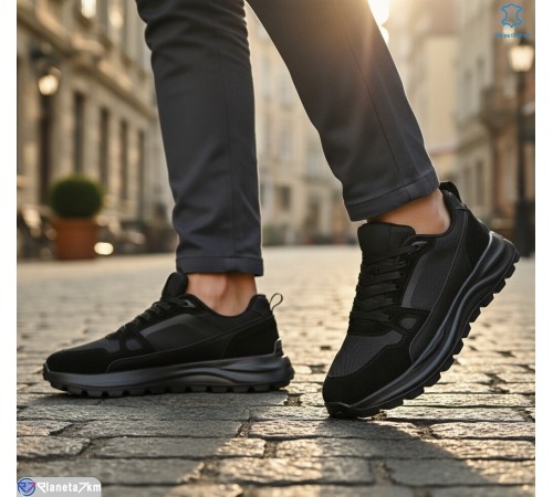 Кросівки чоловічі на весну/осінь (6 пар р.46-48) чорний  "KULIBABA"