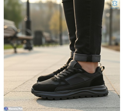 Кросівки чоловічі на весну/осінь (6 пар р.46-48) чорний  "KULIBABA"