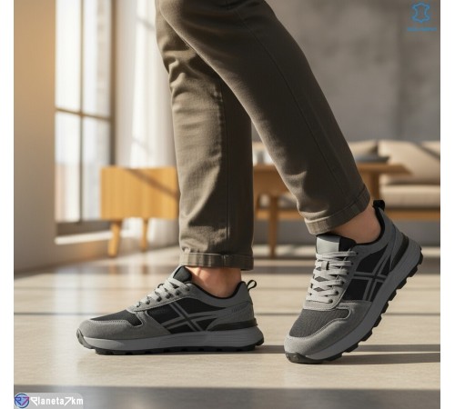 Кросівки чоловічі на весну/осінь (6 пар р.46-48) сірий  "KULIBABA"