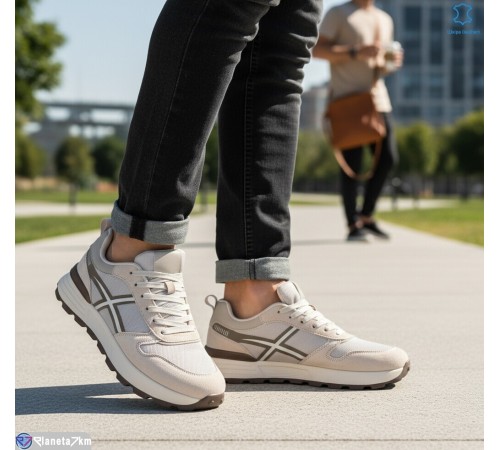 Кросівки чоловічі на весну/осінь (6 пар р.46-48) бежевий  "KULIBABA"