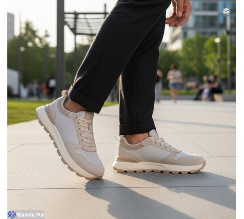 Кросівки чоловічі на весну/осінь (6 пар р.46-48) бежевий  "KULIBABA"