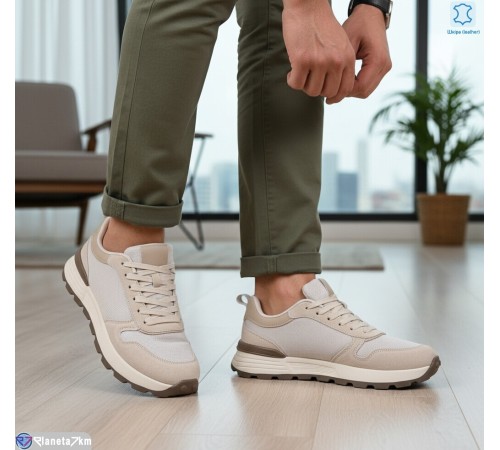Кросівки чоловічі на весну/осінь (6 пар р.46-48) бежевий  "KULIBABA"