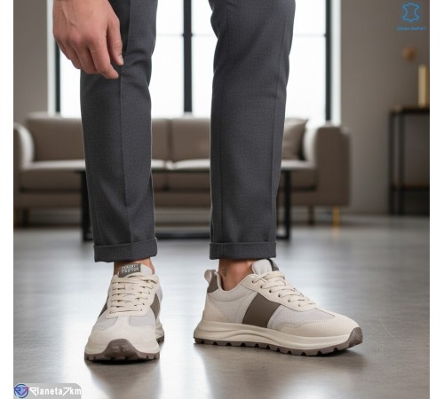 Кросівки чоловічі на весну/осінь (6 пар р.46-48) бежевий  "KULIBABA"