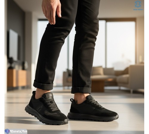 Кросівки чоловічі на весну/осінь (6 пар р.46-48) чорний  "KULIBABA"