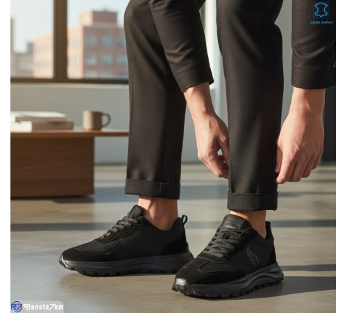 Кросівки чоловічі на весну/осінь (6 пар р.46-48) чорний  "KULIBABA"