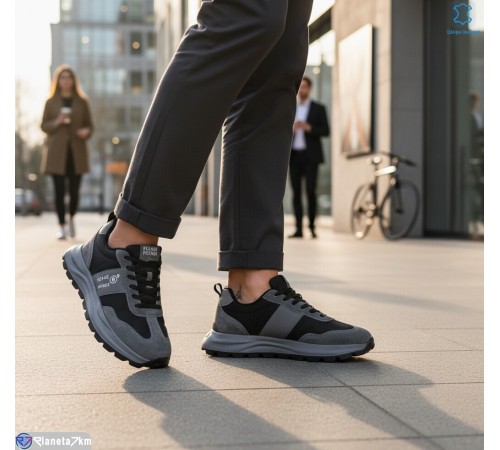 Кросівки чоловічі на весну/осінь (6 пар р.46-48) сірий  "KULIBABA"