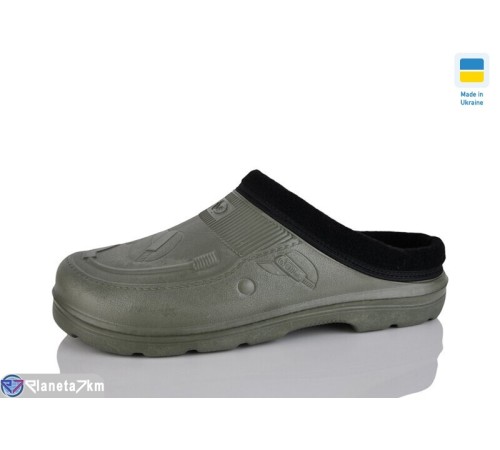 Чоловічі сабо на зиму (6 пар р.41-46) зелений  "LUCKY"