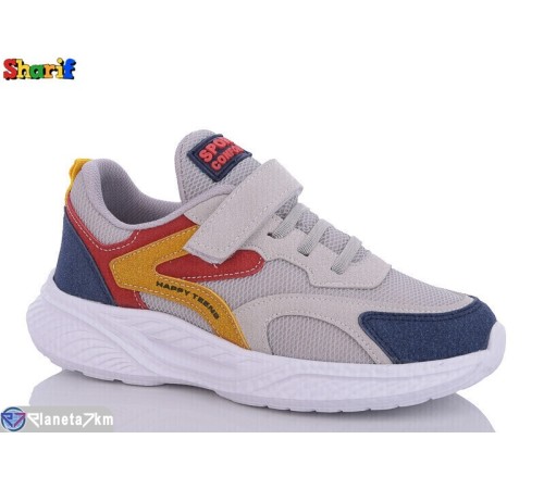 Дитячі кросівки на весну/осінь (8 пар р.31-35) сірий  "Sharif"