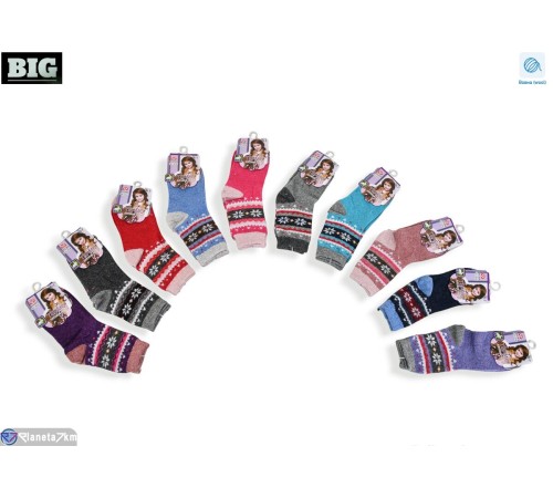 Шкарпетки дитячі на зиму (12 шт. р.сетка 6-7) мікс  "BIG"