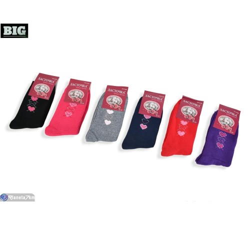 Жіночі шкарпетки на зиму (12 шт. р.сетка 37-41) мікс  "BIG"