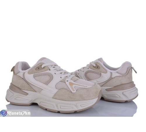 Кросівки жіночі на весну/осінь (8 пар р.36-41) бежевий  "LOREDANA"