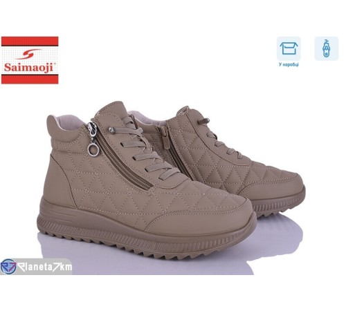 Черевики жіночі на весну/осінь (8 пар р.37-42) коричневий  "Saimaoji"