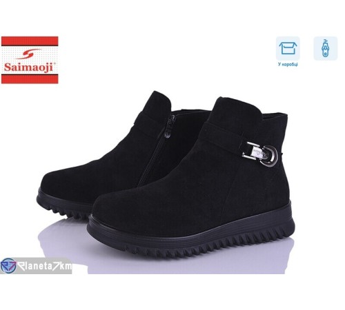 Черевики жіночі на весну/осінь (8 пар р.37-42) чорний  "Saimaoji"