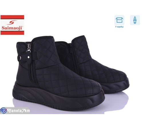 Черевики жіночі на весну/осінь (8 пар р.36-41) чорний  "Saimaoji"