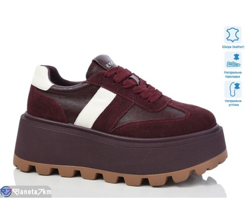 Кросівки жіночі на весну/осінь (6 пар р.36-41) бордовий  "TETRAST"