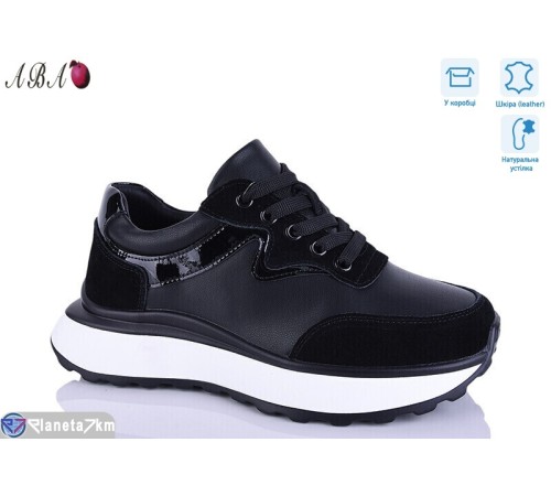 Кросівки жіночі на весну/осінь (8 пар р.36-41) чорний  "Aba"