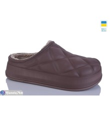 Жіночі сабо на зиму (6 пар р.36-41) коричневий  "Korka"