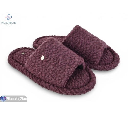 Тапки чоловічі на весну/осінь (6 пар р.36-41) бордовий  "Acorus"