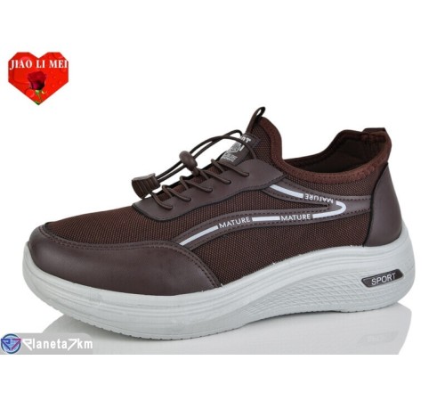Кросівки чоловічі на весну/осінь (8 пар р.40-45) коричневий  "Jiao Li Mei"