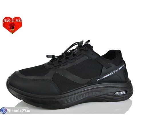 Кросівки чоловічі на весну/осінь (8 пар р.40-45) чорний  "Jiao Li Mei"