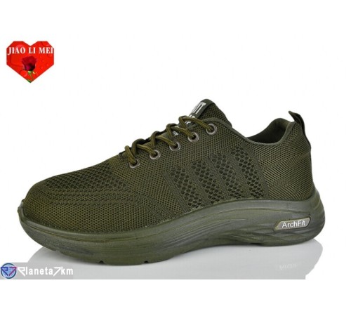 Кросівки чоловічі на весну/осінь (8 пар р.40-45) зелений  "Jiao Li Mei"