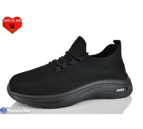 Кросівки чоловічі на весну/осінь (8 пар р.40-45) чорний  "Jiao Li Mei"