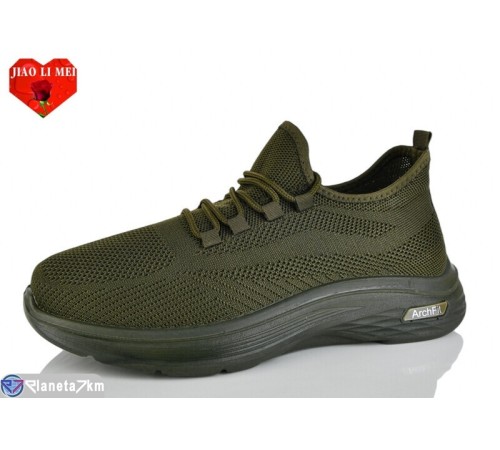 Кросівки чоловічі на весну/осінь (8 пар р.40-45) зелений  "Jiao Li Mei"