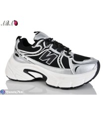 Кросівки жіночі на весну/осінь (8 пар р.36-41) чорний  "Aba"