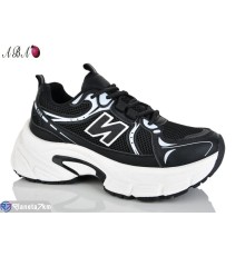 Кросівки жіночі на весну/осінь (8 пар р.36-41) чорний  "Aba"