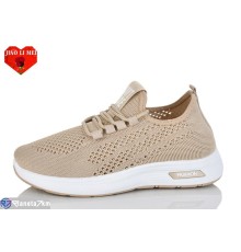 Кросівки жіночі на літо (8 пар р.37-41) бежевий  "Jiao Li Mei"