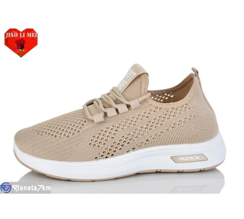 Кросівки жіночі на літо (8 пар р.37-41) бежевий  "Jiao Li Mei"