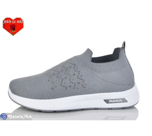 Кросівки жіночі на літо (8 пар р.37-41) сірий  "Jiao Li Mei"