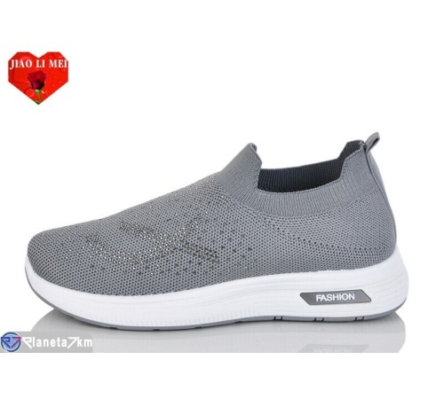 Кросівки жіночі на літо (8 пар р.37-41) сірий  "Jiao Li Mei"